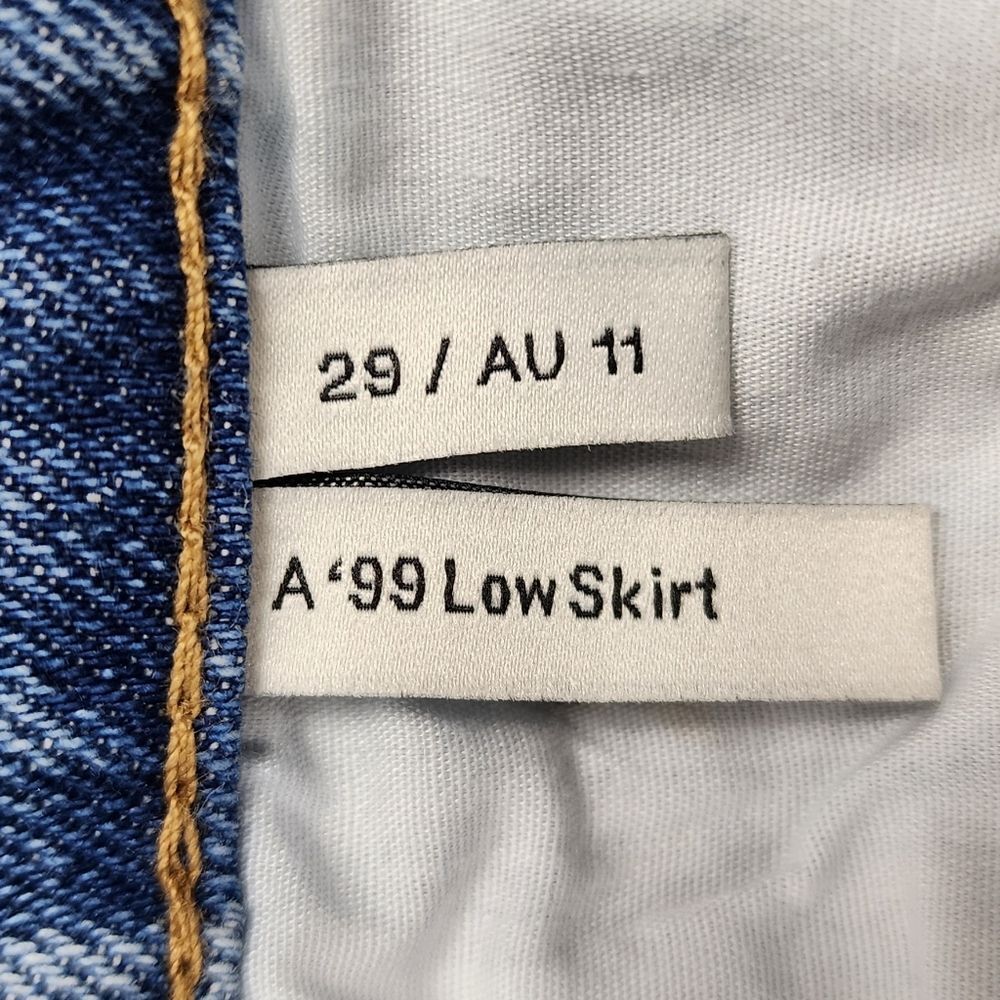 Jean Skirt Abrand Denim Maxi Denim Skirt Sylvie Light Wash Blue Slit size 29 - Picture 7 of 14